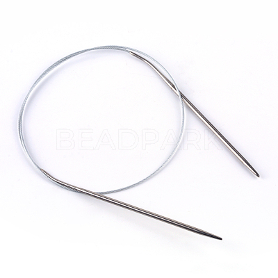 Steel Wire Stainless Steel Circular Knitting Needles and Random Color Plastic Tapestry Needles TOOL-R042-800x2.5mm-1