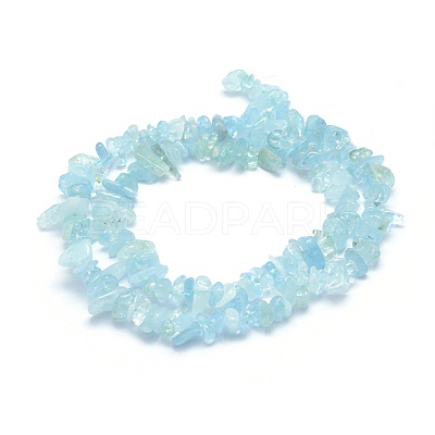 Natural Aquamarine Beads Strands G-P332-75-1