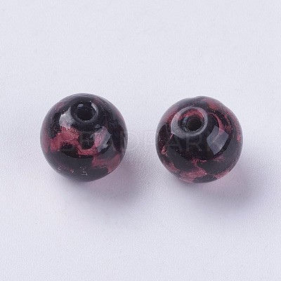 Handmade Silver Foil Lampwork Beads LAMP-J089-Q04-1