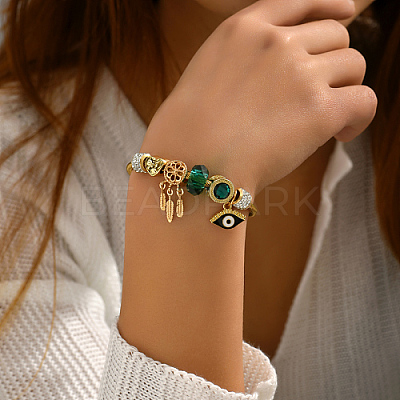 201 Stainless Steel European Bracelet OQ8559-9-1