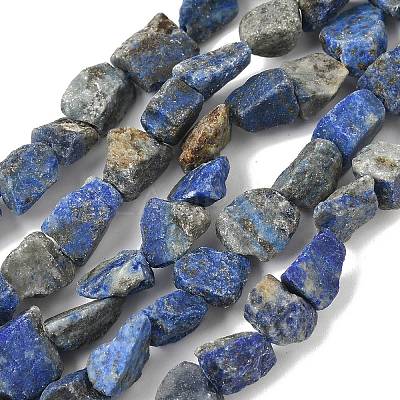 Raw Rough Natural Lapis Lazuli Beads Strands LS-G-M453-D06-1
