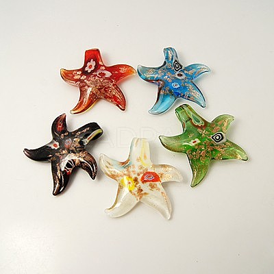 Handmade Lampwork Pendants X-LAMP-G089-M-1