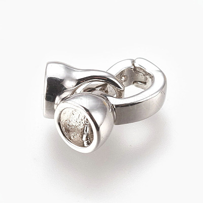 Brass Micro Pave Cubic Zirconia Fold Over Clasps LS-KK-P164-05P-1
