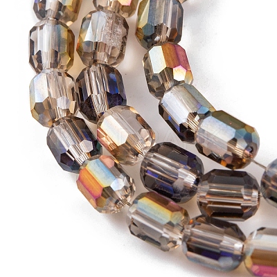 Electroplate Glass Beads Strands EGLA-D031-01W-1