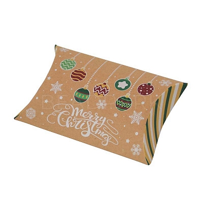 Christmas Theme Cardboard Candy Pillow Boxes CON-G017-02J-1