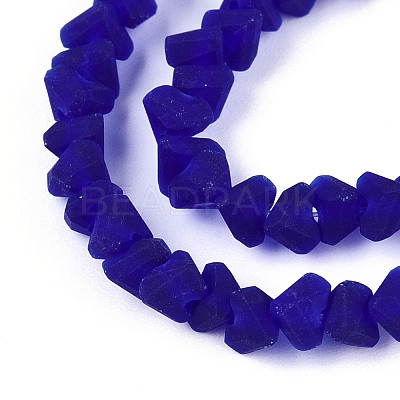 Frosted Transparent Glass Beads X1-GLAA-N016-4mm-03-1