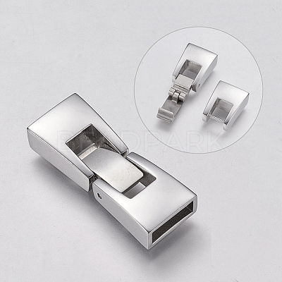 Tarnish Resistant 304 Stainless Steel Snap Lock Clasps STAS-P180-26P-1