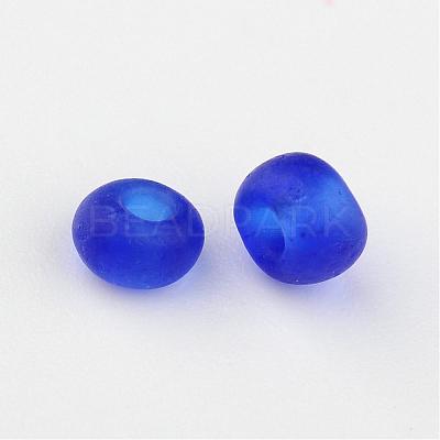6/0 Frosted Round Glass Seed Beads X-SEED-A008-4mm-M8-1