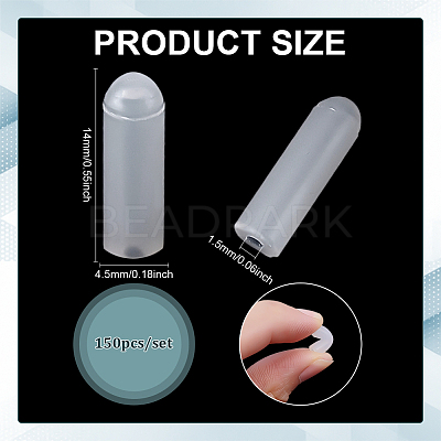 150Pcs Silicone Needle Sealing Plug SIL-BC0001-12A-1