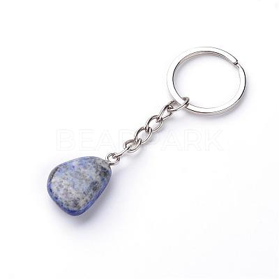 Natural Lapis Lazuli Keychain G-Q484-D06-1