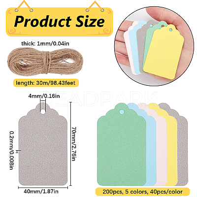 2 Sets Paper Blank Bookmarks AJEW-SP0001-29A-1