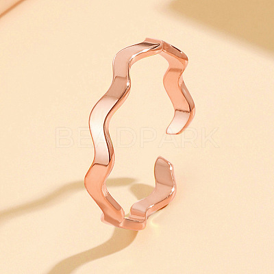 201 Stainless Steel Open Cuff Rings for Women FS-WG5C506-03-1