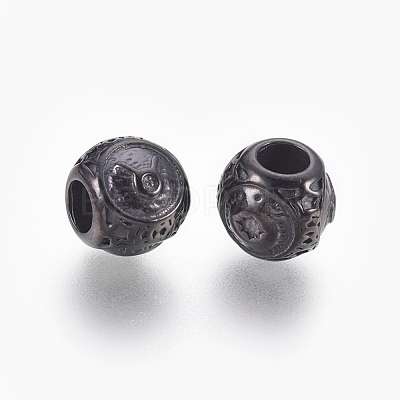 316 Surgical Stainless Steel European Beads STAS-P212-18B-04-1