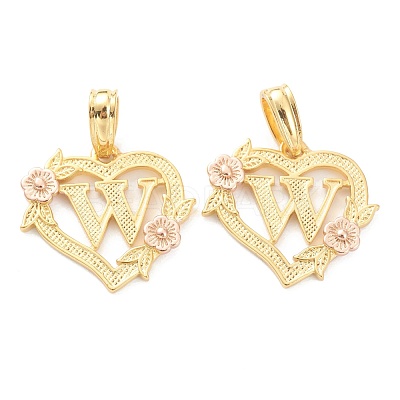 Real 18K Gold Plated Brass  Pendants KK-J042-43G-W-1