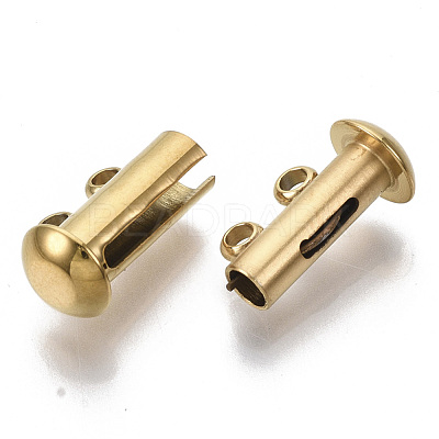 201 Stainless Steel Slide Lock Clasps STAS-S079-157G-1