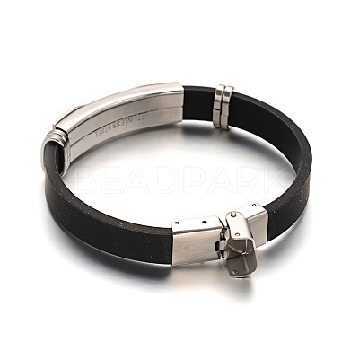 Trendy Silicone Bracelets BJEW-F195-31-1