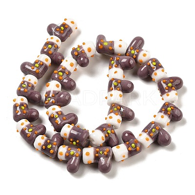 Handmade Lampwork Bumpy Beads Strands LAMP-U001-01C-1-1