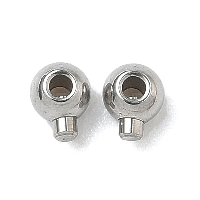304 Stainless Steel Crimp Beads X-STAS-G361-02P-1