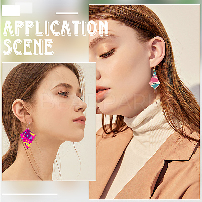 DIY Wooden Dangle Earring Making Kits DIY-SP0005-04-1