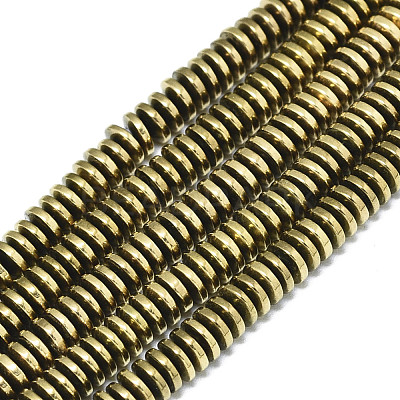 Electroplate Non-magnetic Synthetic Hematite Beads Strands G-S352-49-1