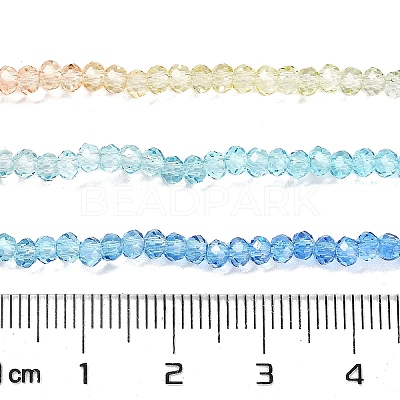 Transparent Painted Glass Beads Strands LS-DGLA-A034-T1mm-A13-1