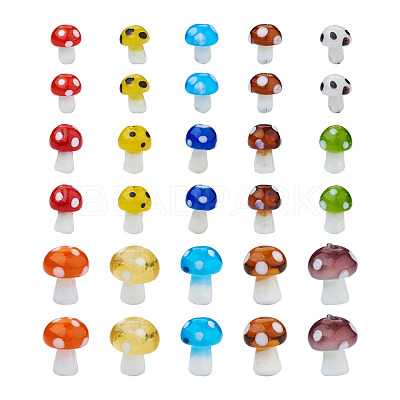 DIY Cute Mushroom Stretch Bracelets Making Kits DIY-TA0003-33-1