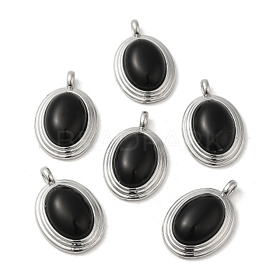 Natural Black Onyx(Dyed & Heated) Pendants KK-M270-41P-02-1