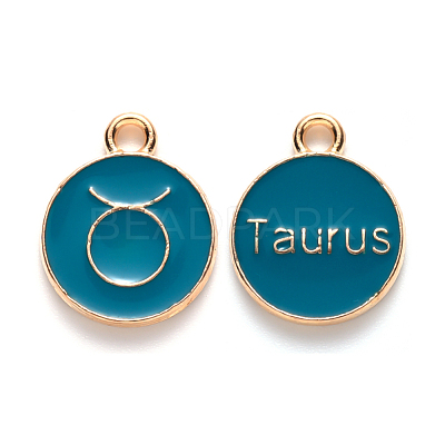 Alloy Enamel Pendants X-ENAM-S124-01B-05C-1