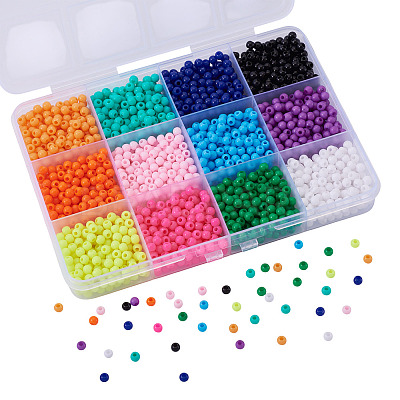 72G 12 Colors Opaque Acrylic Beads SACR-TA0001-54-1