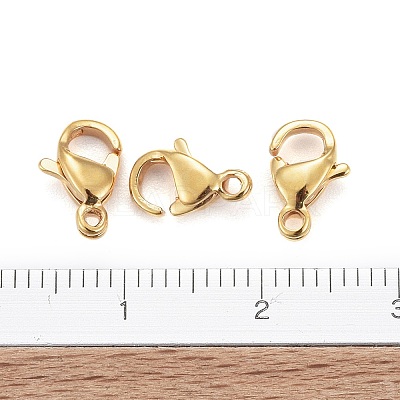 Ion Plating(IP) 304 Stainless Steel Lobster Claw Clasps LS-STAS-H352-01B-G-01-1