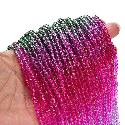 Transparent Painted Glass Beads Strands LS-DGLA-A034-T3mm-A06-1