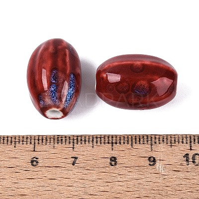 Vintage Handmade Porcelain Beads PORC-Q006-10E-1