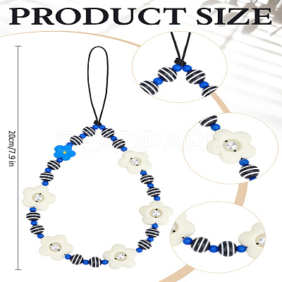 1Pc Acrylic Nylon Rope Mobile Straps HJEW-LP0001-94-1