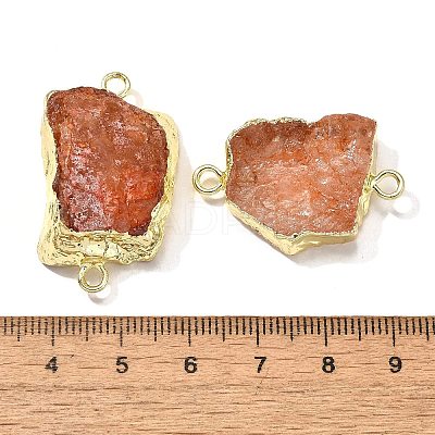 Raw Rough Natural Dyed Quartz Crystal Links Connector Charms G-K189-04LG-08-1