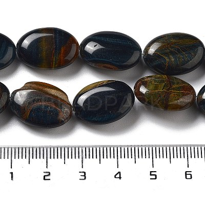 Natural Blue Tiger Eye Beads Strands G-P528-M23-01-1