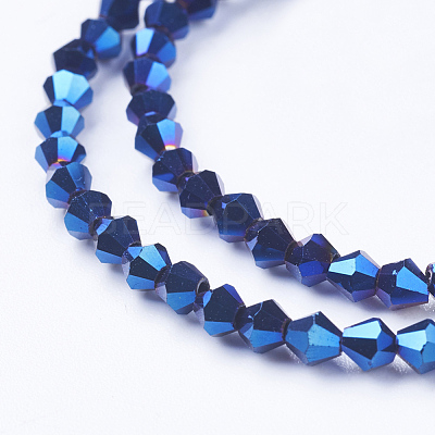 1 Strand Electroplate Glass Beads Strands X-EGLA-J026-3mm-F18-1