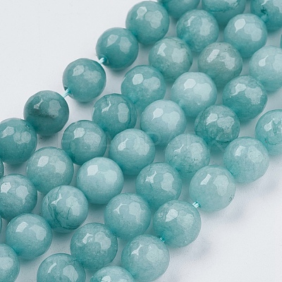 Natural White Jade Bead Strands G-R166-8mm-20-1