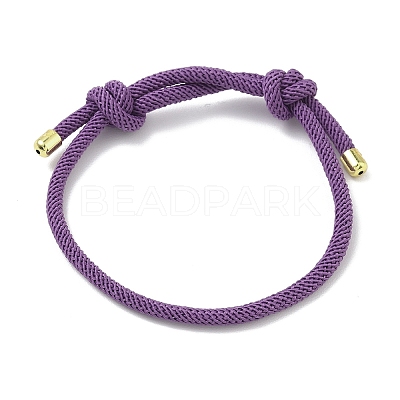 Adjustable Nylon Round Milan Cord Slider Bracelet Making FB-H001-01G-13-1