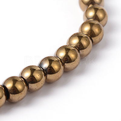 Non-Magnetic Synthetic Hematite Beads Strands G-G091-6mm-1-1