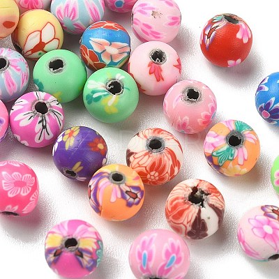 Handmade Polymer Clay Beads CLAY-YW0001-86-1