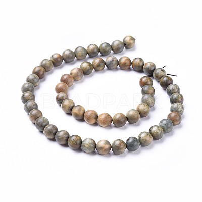Natural Sandalwood Beads Strands WOOD-F008-02-B-1