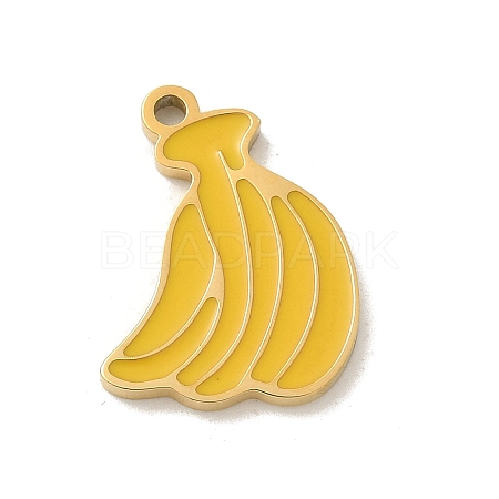 304 Stainless Steel Enamel Pendants STAS-I322-84A-G-1
