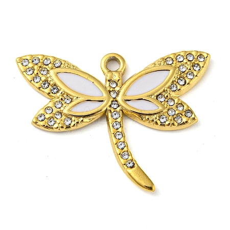 Ion Plating(IP) Real 18K Gold Plated 304 Stainless Steel Rhinestone Pendants STAS-P341-04G-01-1