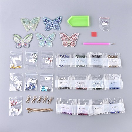 DIY Diamond Painting Stickers Kits For Key Chain Making DIY-R076-009-1