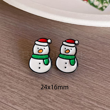 Christmas Theme Resin Stud Earrings FS-WG62E75-11-1