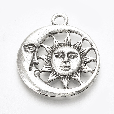 Tibetan Style Alloy Pendants X-TIBE-T010-06AS-RS-1