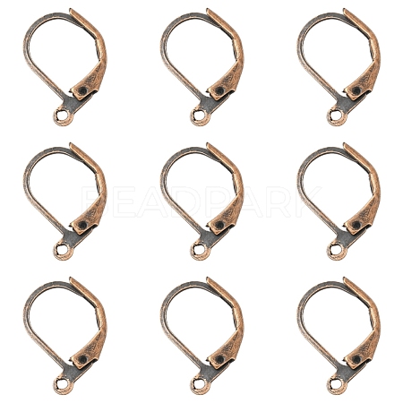 100Pcs Brass Leverback Earring Findings KK-YW0003-37R-1