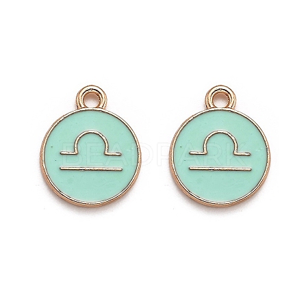 Alloy Enamel Pendants ENAM-S124-01A-15K-1
