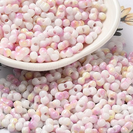 Two Tone Baking Paint Glass Seed Beads SEED-F005-01A-11-1