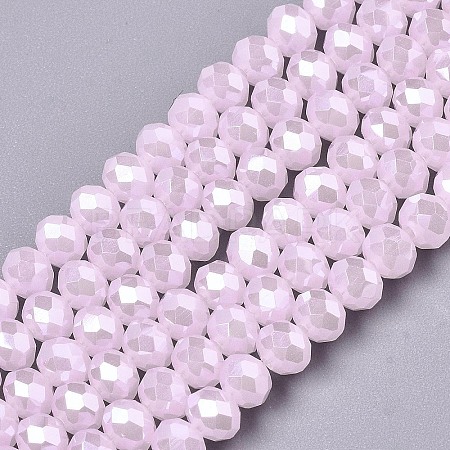Electroplate Glass Beads Strands EGLA-A034-J4mm-A03-1